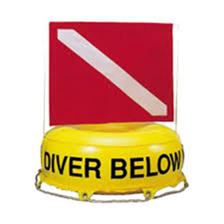 Inflatable Diver Below With Standard Dive Flag